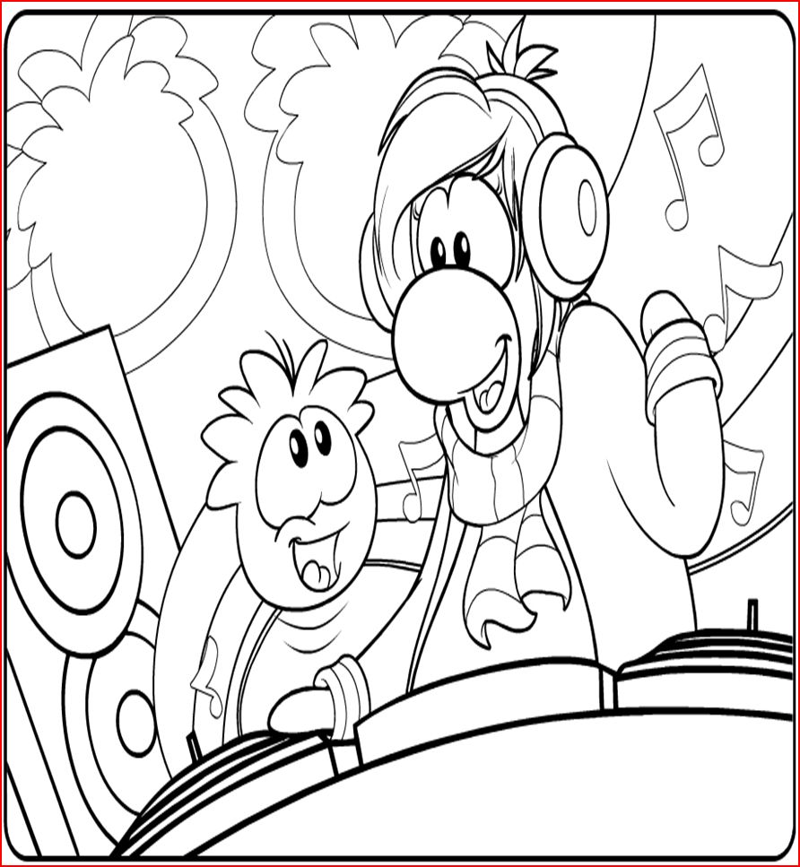 892x967 Free Printable Puffle Coloring Pages For Kids