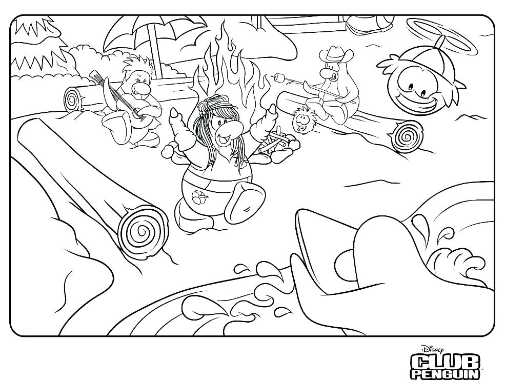 1024x741 Puffle Coloring Page For Kids Coloring Pages Club Penguin Coloring