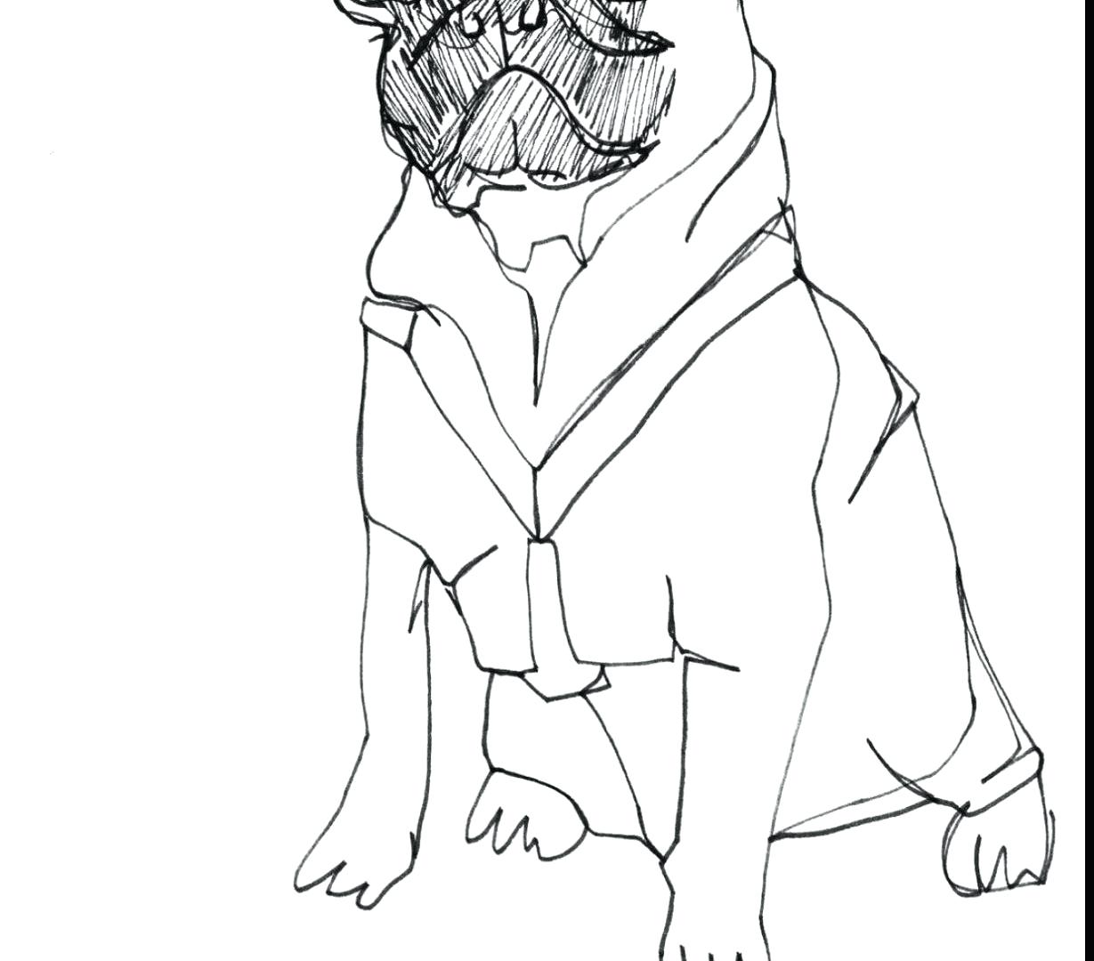 1229x1080 Coloring Pages ~ Pug Coloring Pages 5 Marvelous Cute Pug Coloring
