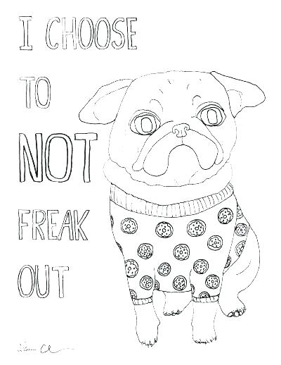 400x518 Pug Coloring Page