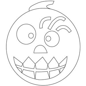 300x300 Free Pumpkin Coloring Pages For Kids Eyebrow, Halloween Coloring