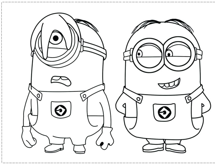 891x686 Or Despicable Me Coloring Pages For Kids Free Printable Minion
