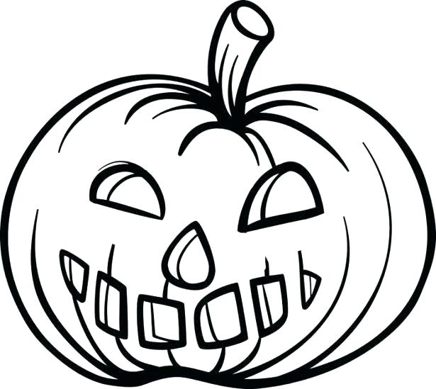 615x549 Scary Pumpkin Coloring Pages Coloring Pages Of A Pumpkin Medium