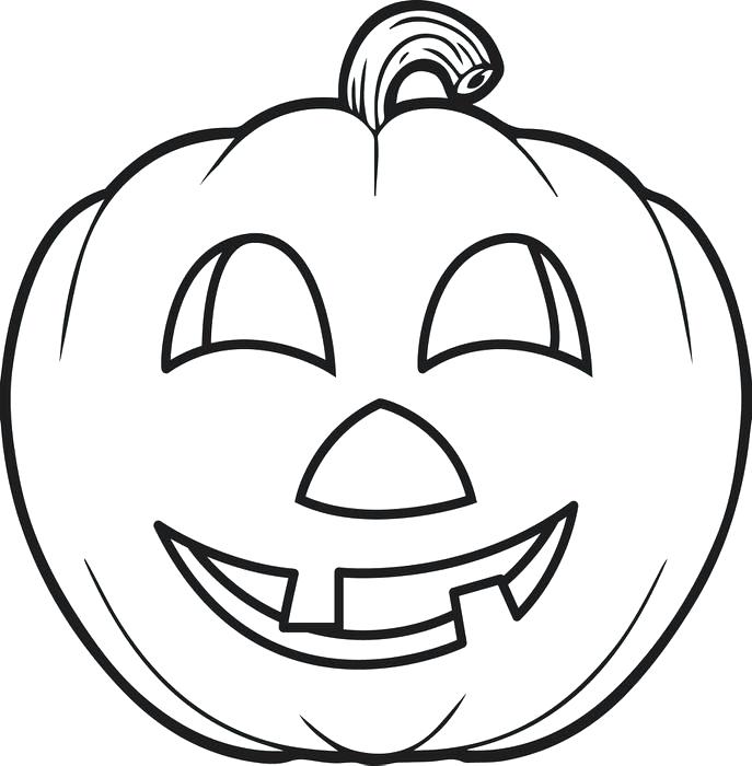 687x700 Best Pumpkin Outline Printable Blank Pumpkin Template Coloring