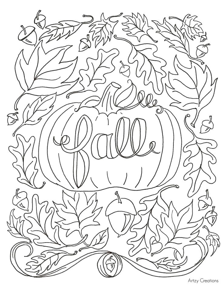 736x952 Pumpkin With Leaves Coloring Page Vanda