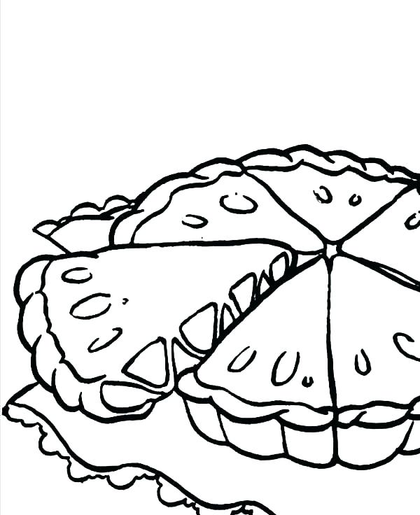 600x736 Pumpkin Pie Coloring Page