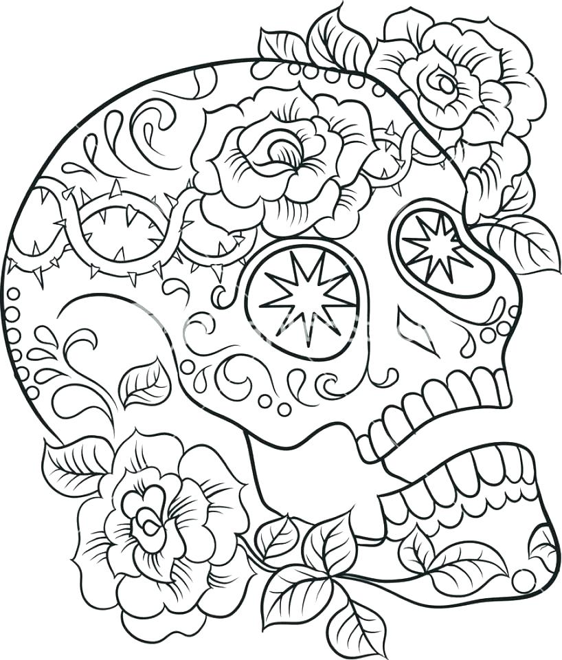 818x960 Red Skull Coloring Pages