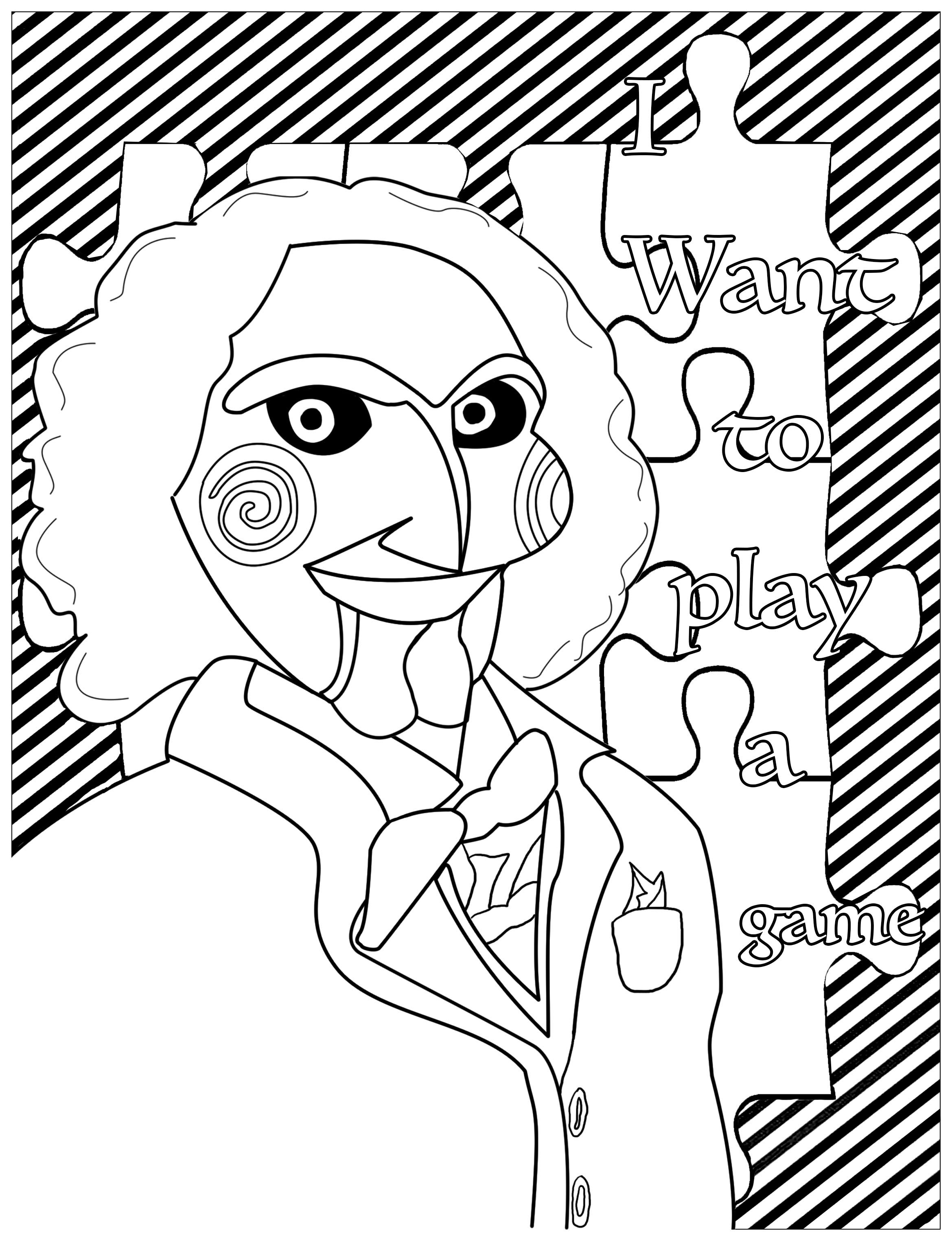 2339x3047 Jigsaw Billy The Puppet Saw