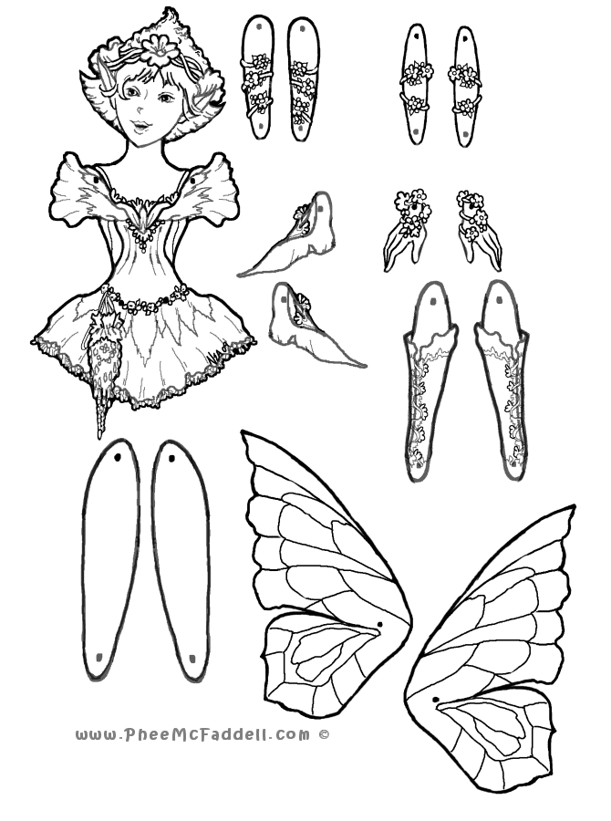 670x900 First Fairy Puppet Coloring