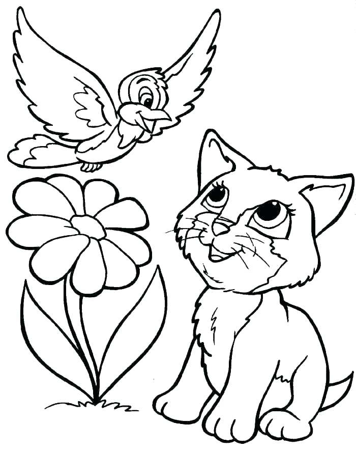 700x890 Printable Kitten Coloring Pages Puppy And Kitten Coloring Pages