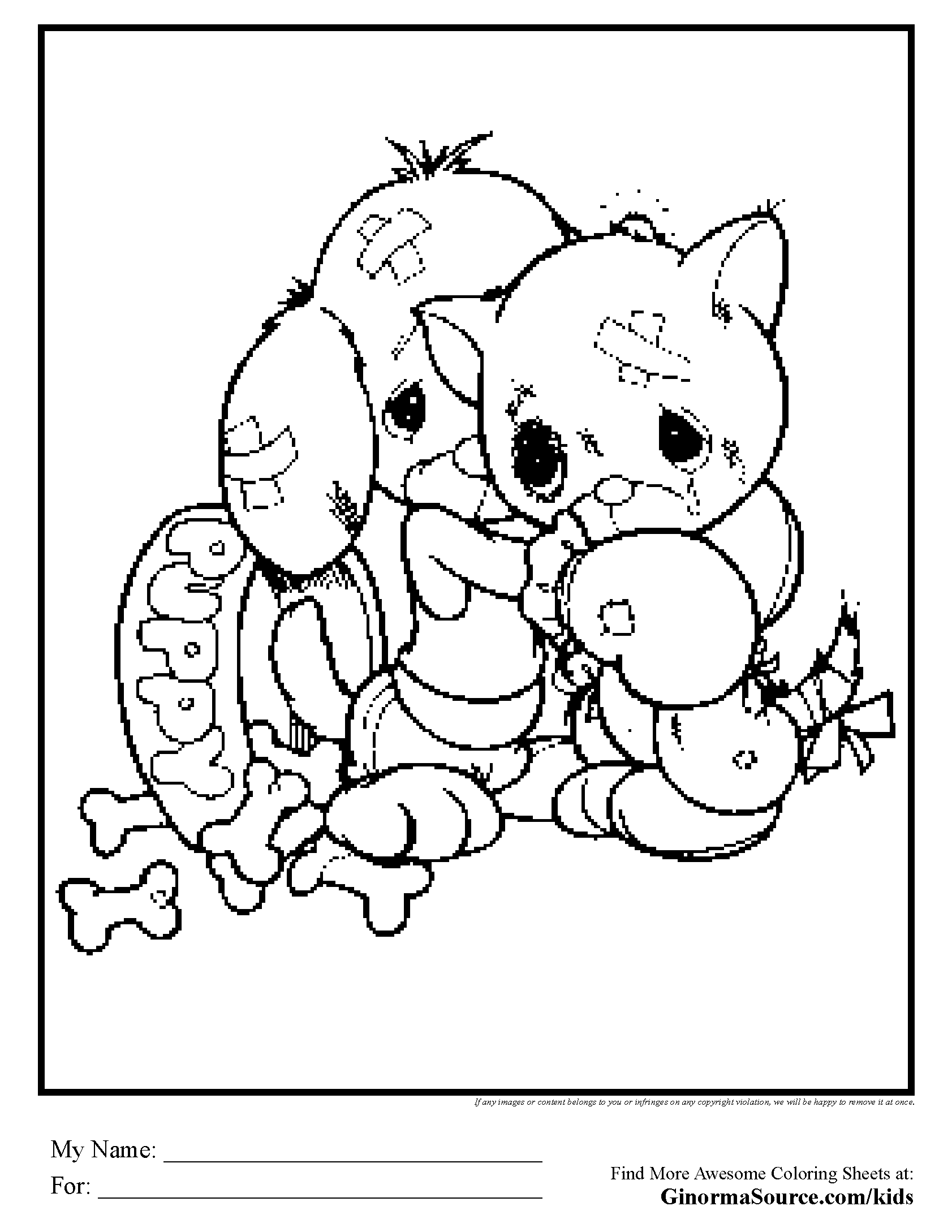 1683x2178 Insider Puppy And Kitty Coloring Pages Of Puppies Kittens
