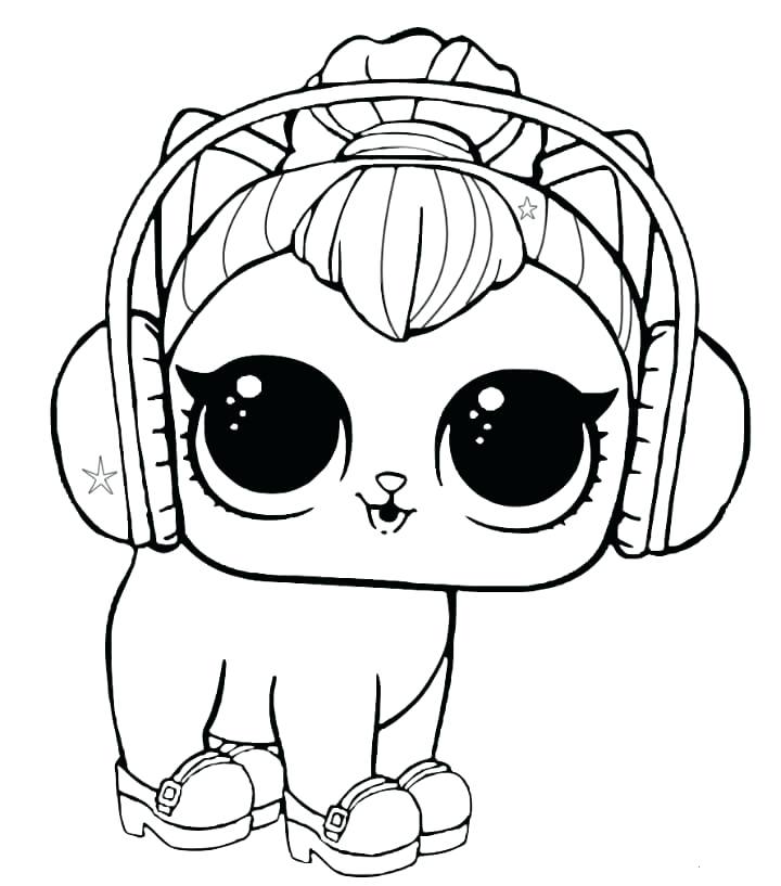 720x817 Puppy And Kitty Coloring Pages