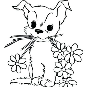 360x360 Puppy Love Coloring Pages Cute Puppy Coloring Pages For Free