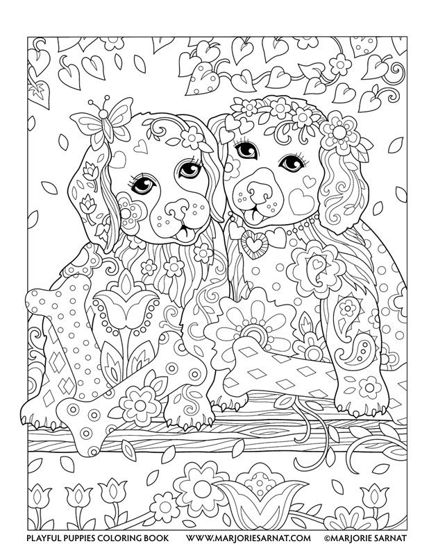 618x800 Puppies On A Swing Playful Puppies Coloring Book By Marjorie