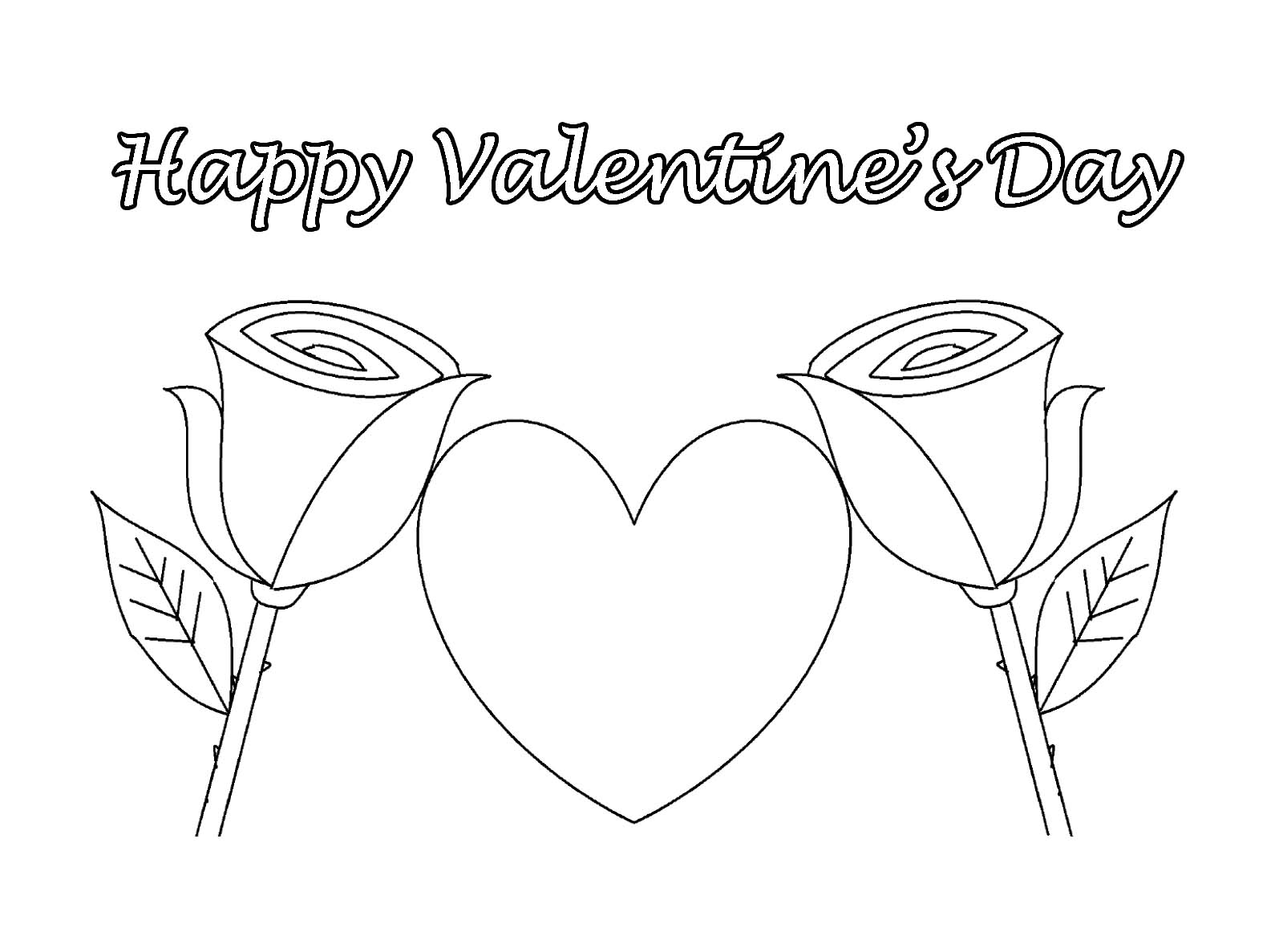 1600x1187 Happy Valentines Day Coloring Pages