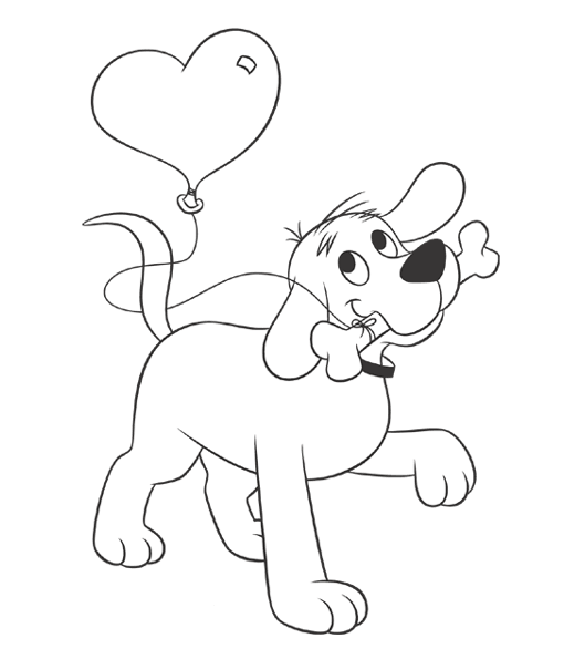 510x595 Here's Clifford With Balloon For You! Give Someone Special