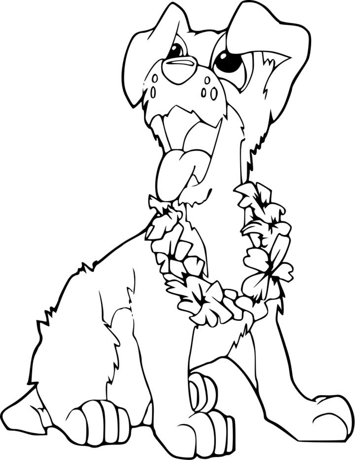 720x932 Puppy Outline Coloring Page 341053