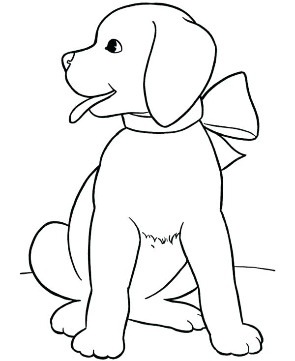 600x734 Puppy Color Pages