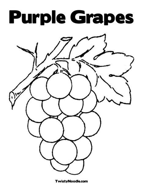468x605 Purple Grapes Coloring Page From Printable