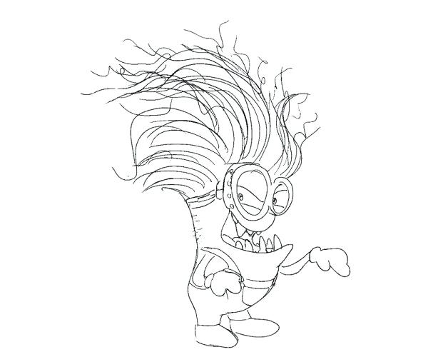 600x500 Purple Minion Coloring Page Despicable Me Coloring Books 2