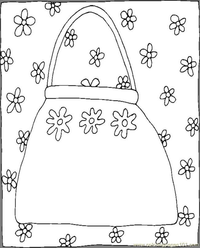 650x806 Purse Red Coloring Page