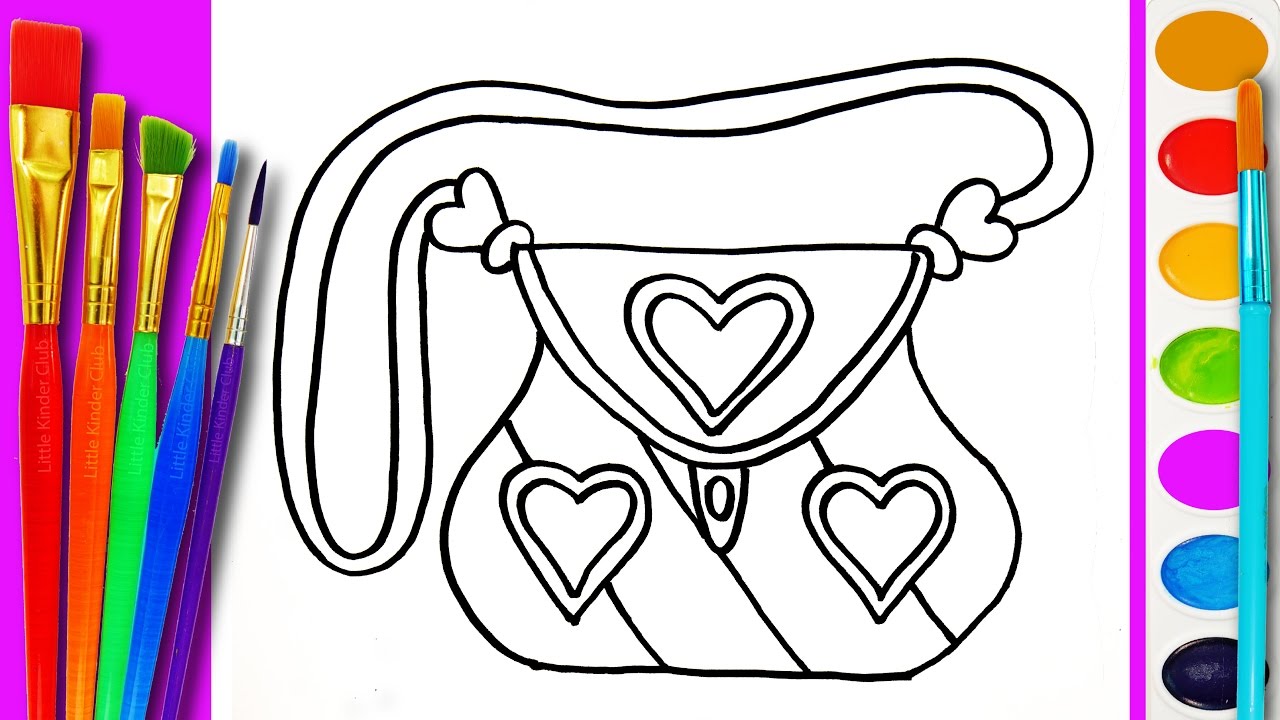 1280x720 Coloring Pages For Kids Handbag Coloring Book For Children
