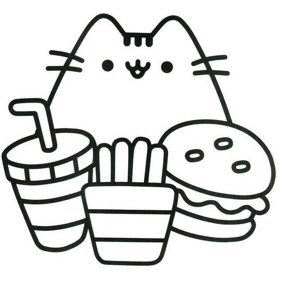 Pusheen Cat Coloring Pages