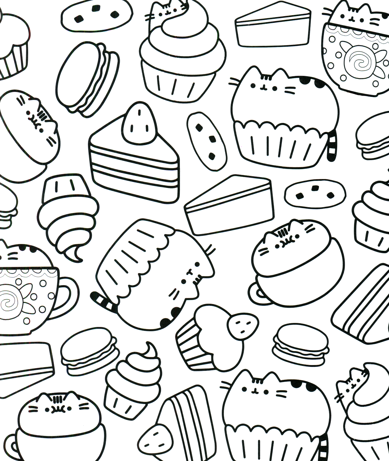 1256x1489 Pusheen Coloring Book Pusheen Pusheen The Cat Coloring Pages