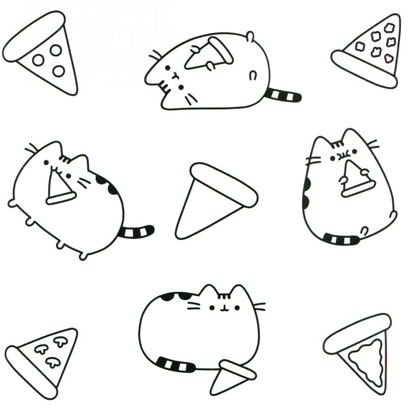 805x801 Pusheen Coloring Pages Stunning Coloring Pusheen Cat Coloring
