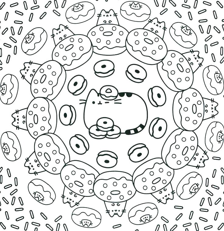 736x758 Pusheen Coloring Pages