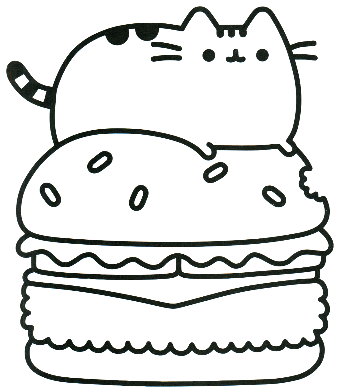 1111x1258 Pusheen Cat Coloring Pages Colorings' World