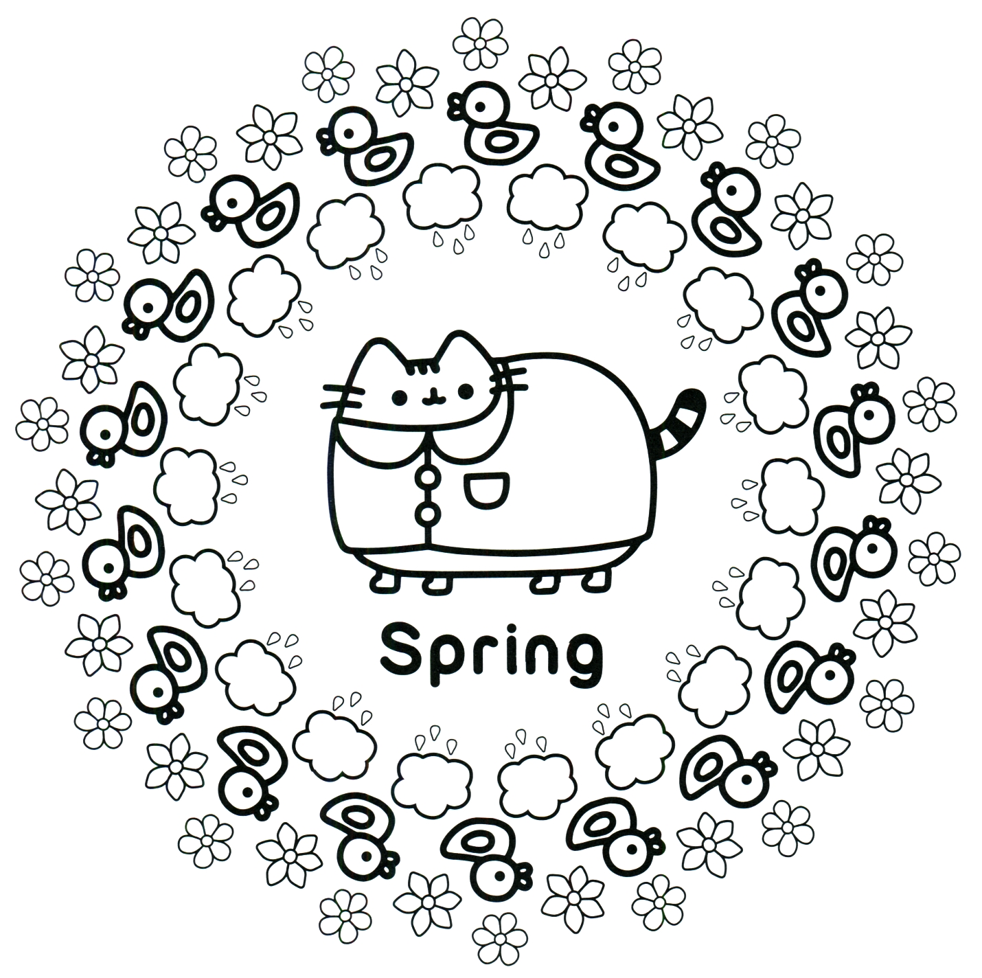 1430x1424 Pusheen Coloring Book Pusheen Pusheen The Cat Collection