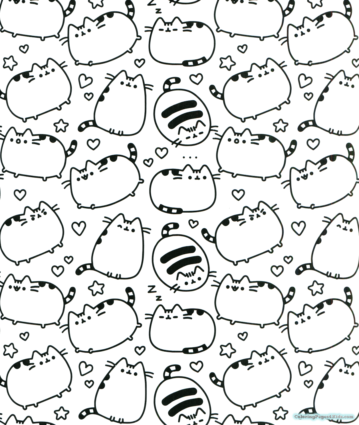 1258x1489 Thanksgiving Doodle Of Pusheen And Stormy Coloring Pages