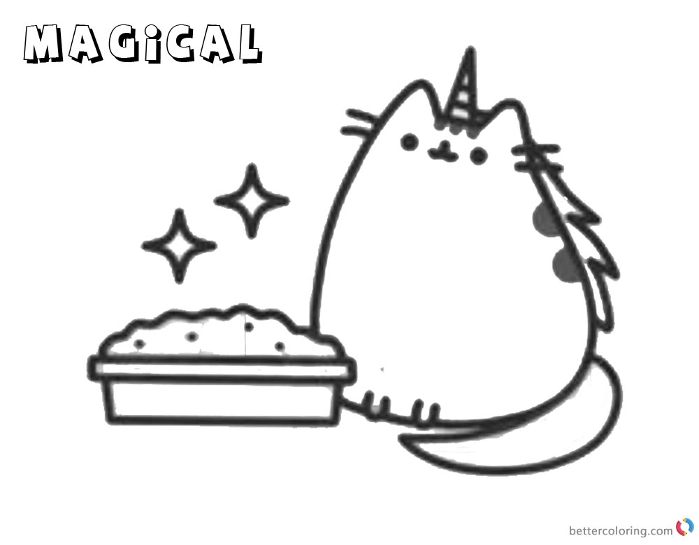 1000x780 Pusheen Coloring Pages Magical