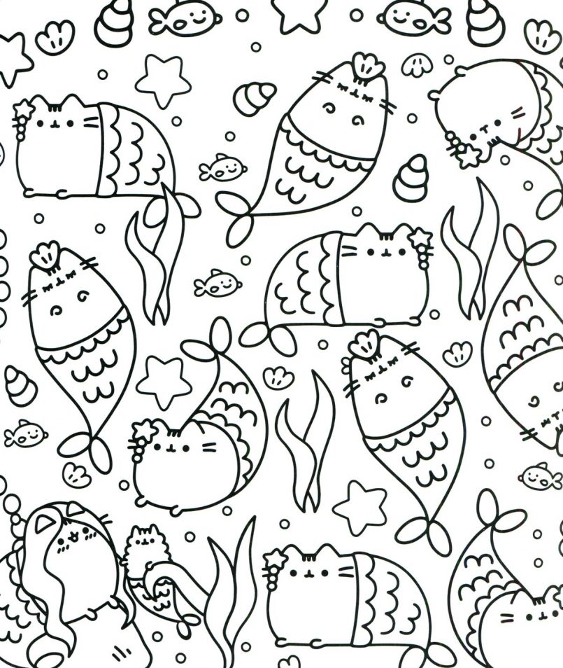 805x954 Coloring Pusheen Coloring Pages To Print In Conjunction
