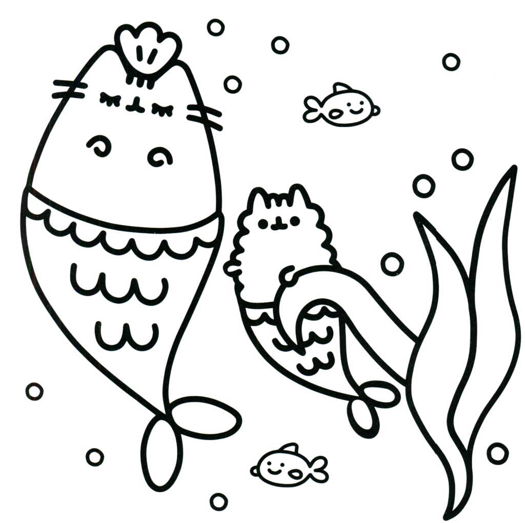 1024x1020 Pusheen Coloring Book The Cat Printable Of Kawaii Pages 9