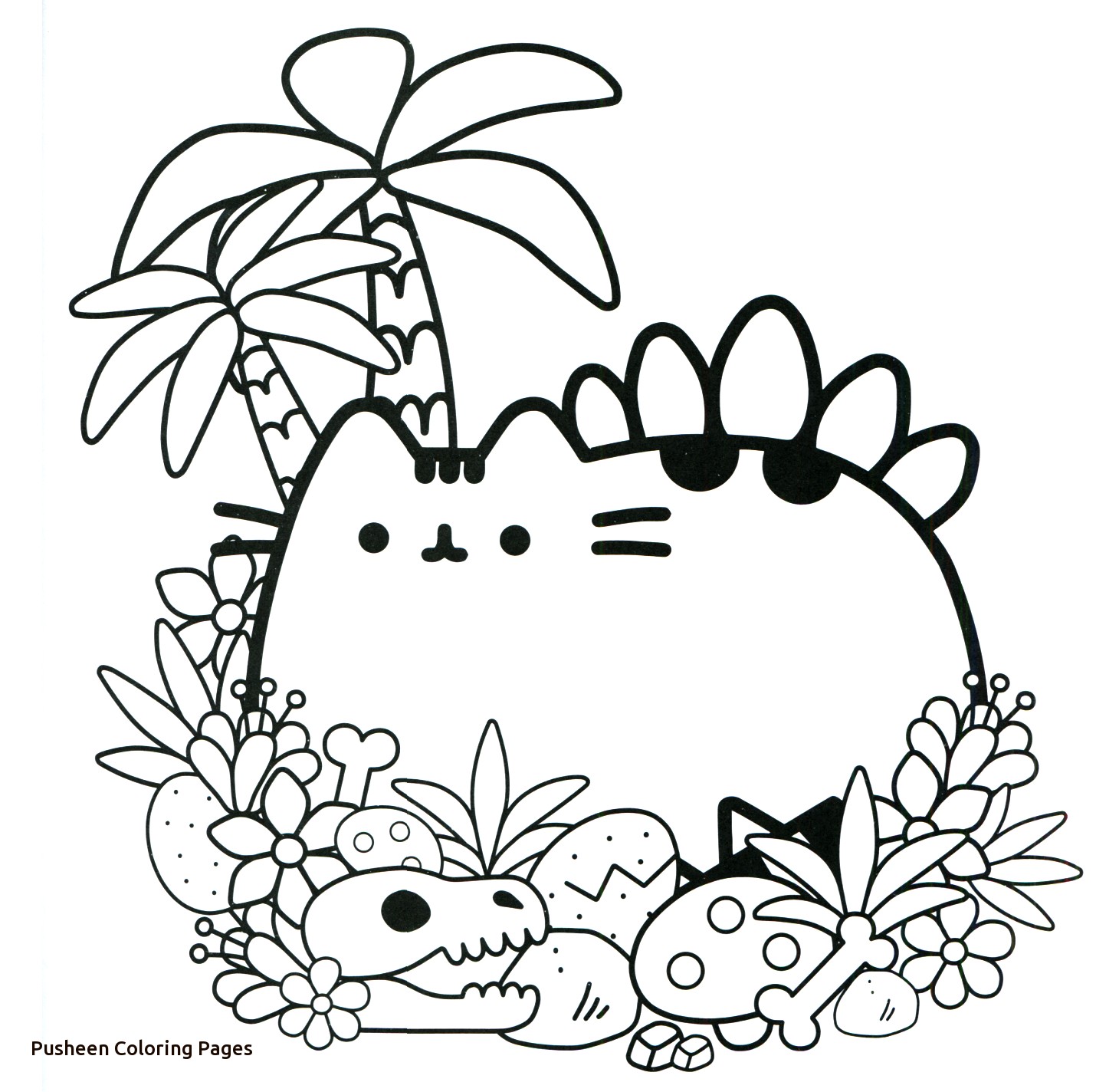 1430x1424 Printable Pusheen Coloring Book The Cat Free New Pages
