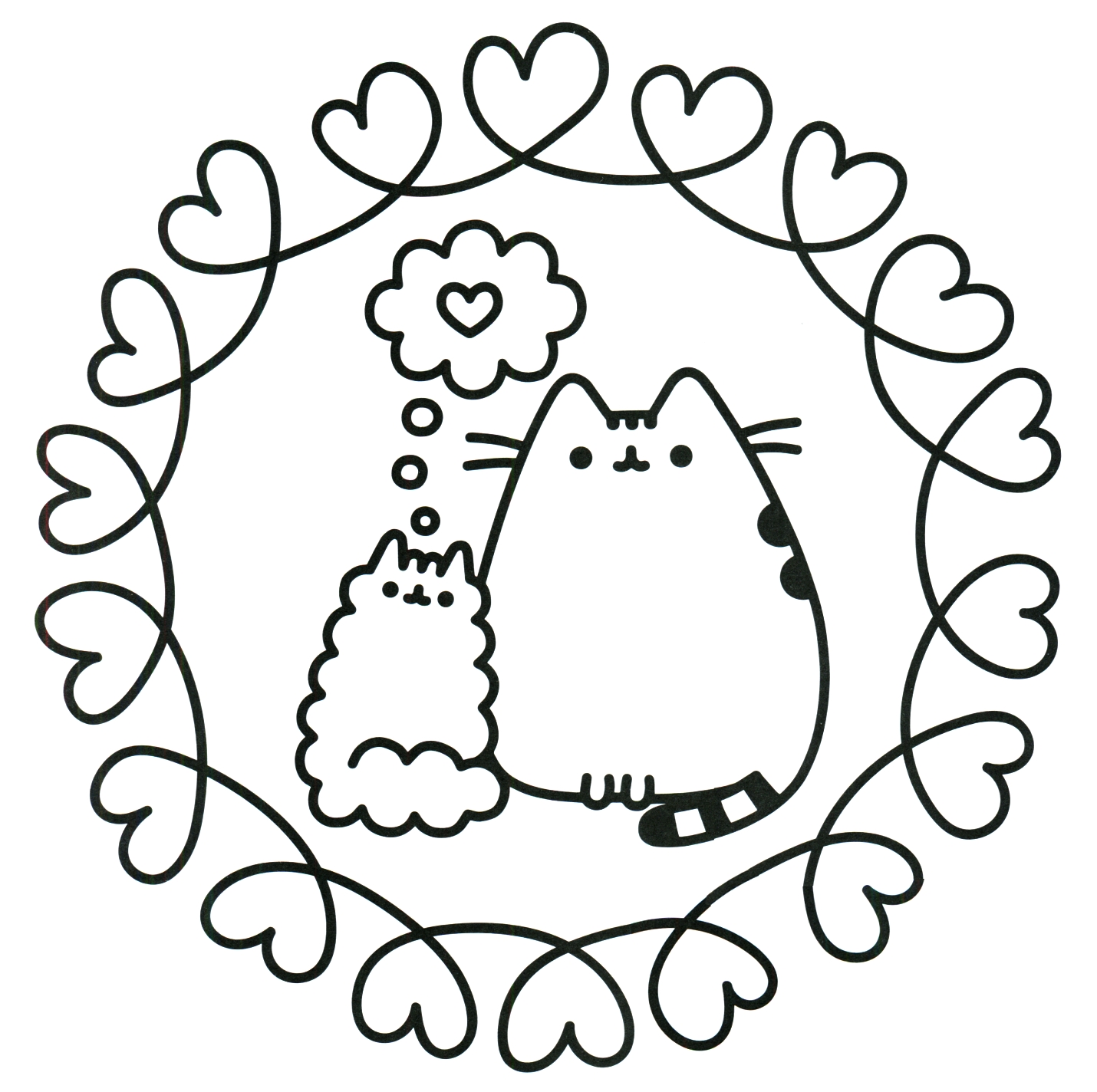 1430x1424 Pusheen Coloring Book Pusheen Pusheen The Cat To Print