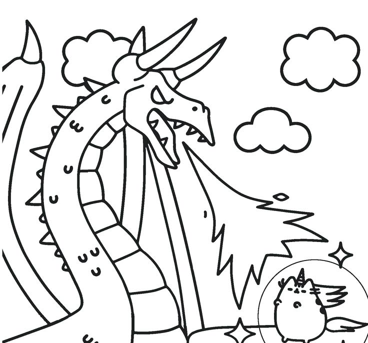 736x686 Pusheen Coloring Pages Cute Unicorn