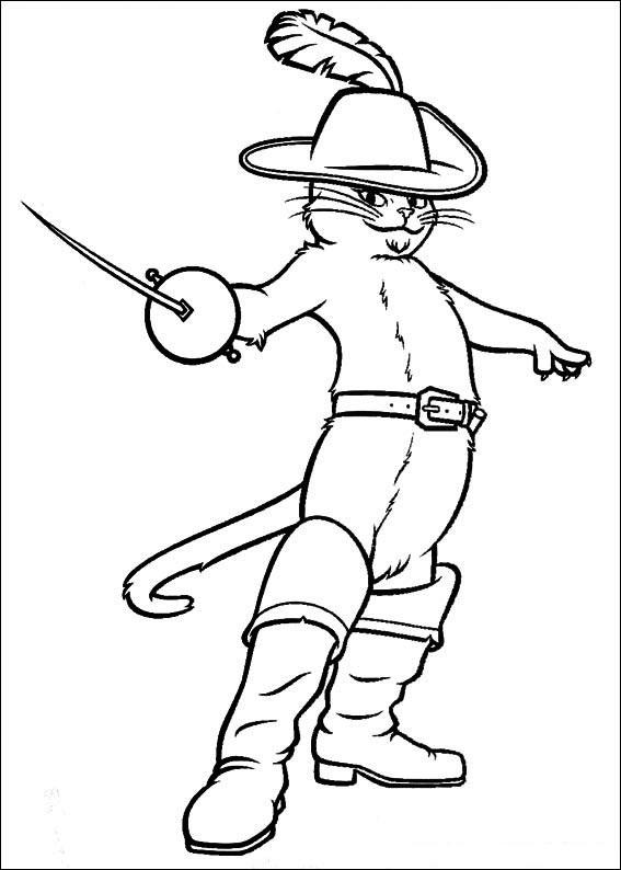 567x794 Puss In Boots Coloring Page 11