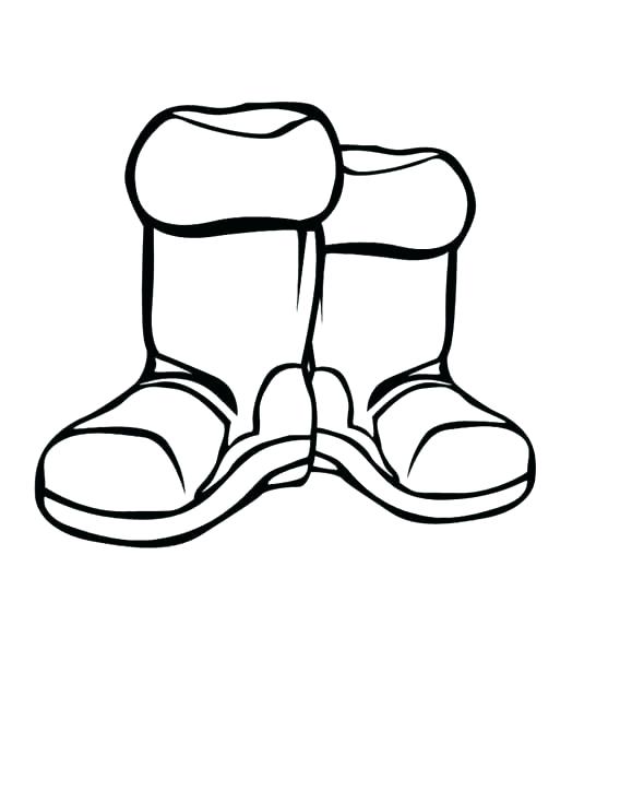 568x735 Boots Coloring Page