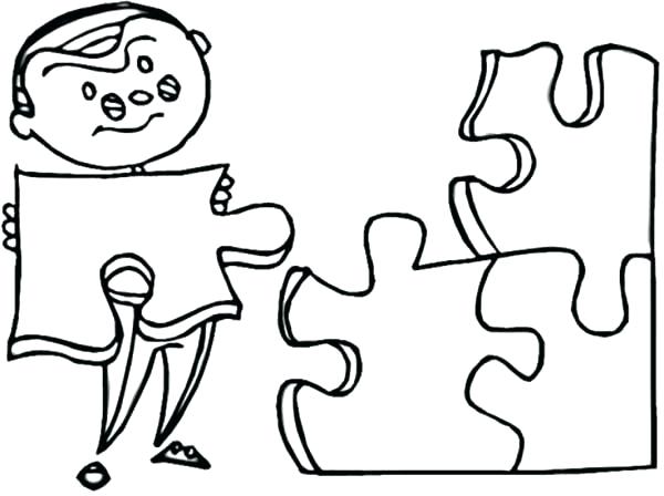 600x448 Make A Puzzle Coloring Page Puzzle Piece Coloring Page Puzzle
