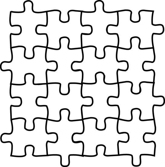 545x550 Puzzle Pieces Coloring Page