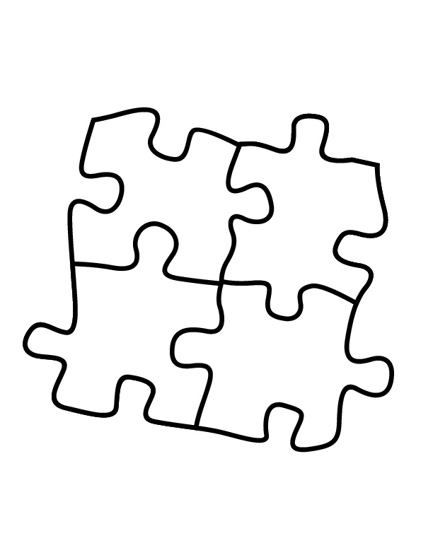 612x758 Puzzle Pieces Coloring Pages Crafts With Piece Page