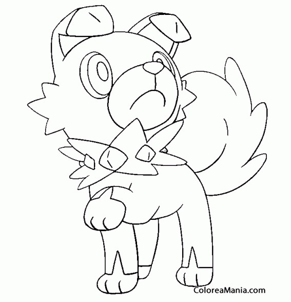 567x588 Colorear Rockruff. Pokemon Sol Y Luna Planner Doodles