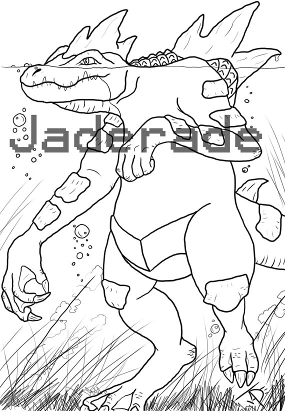 570x822 Pokemon Inspired Coloring Page Feraligatr