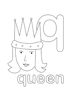 Q Coloring Page