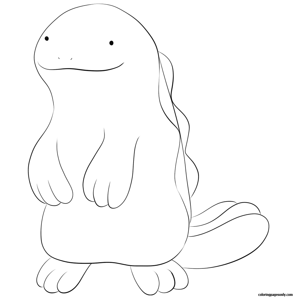 1003x1026 Quagsire Pokemon Coloring Page
