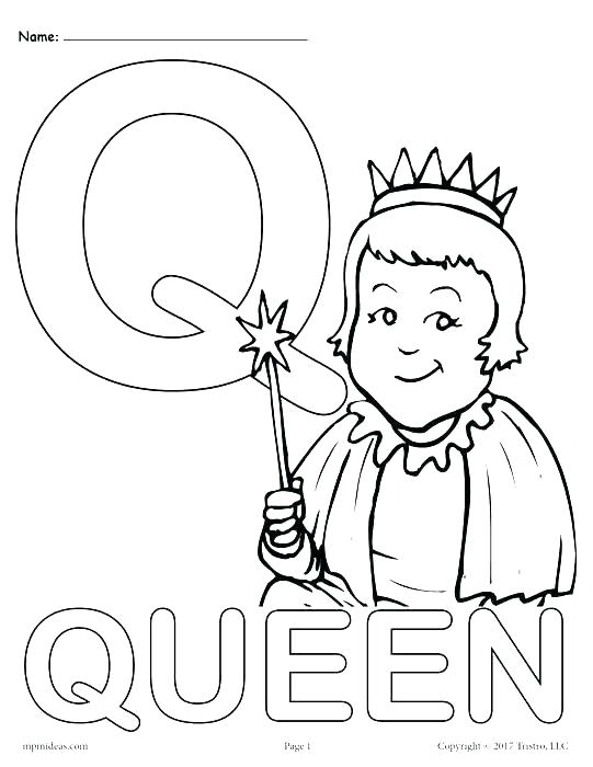 541x700 Coloring Q Coloring Page Quail Uppercase Letter Pages Printable