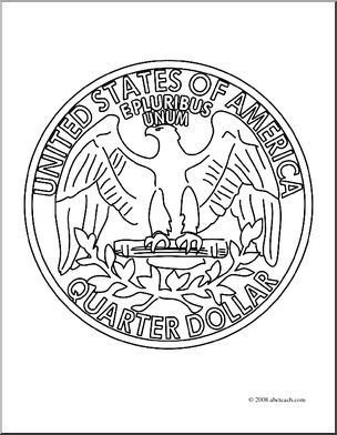 Quarter Coloring Page
